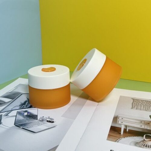 100G PP refillable face cream jar with spoon - 图片 3