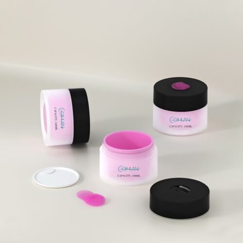 100G PP refillable face cream jar with spoon - 图片 2