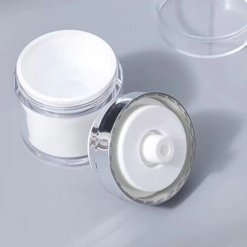 Acrylic 15g 30g 50g airless press pump Jar with Mirror - 图片 4