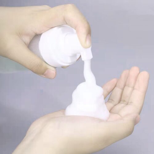 custom 80ml 100ml 150ml round PET foaming pump facial cleansing bottle - 图片 4
