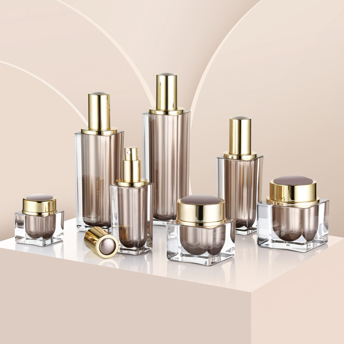 Luxury Square Acrylic Jar and Lotion Bottle-description 
