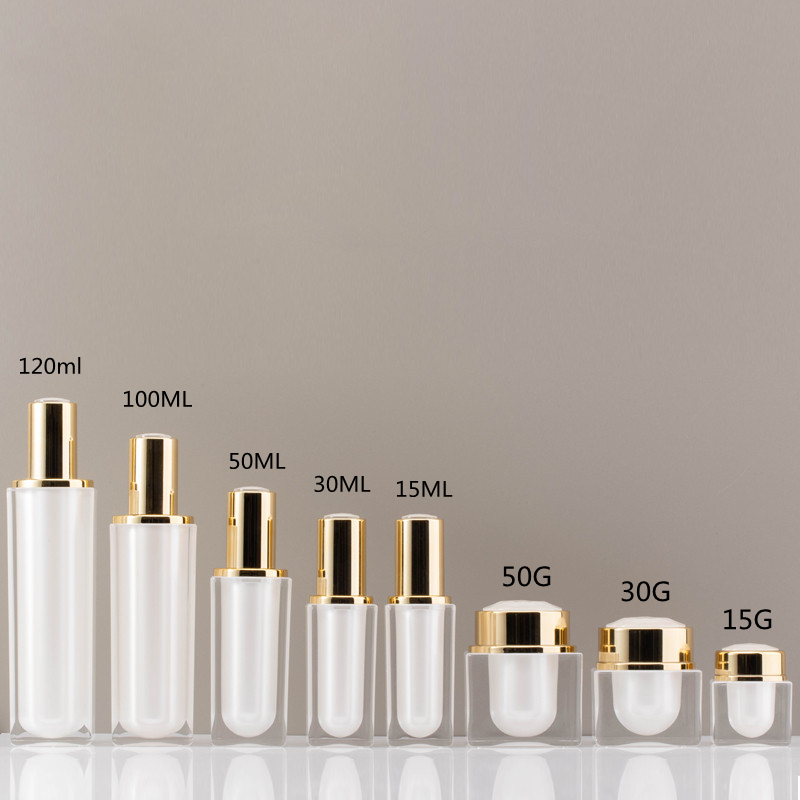 Luxury Square Acrylic Jar and Lotion Bottle-description 