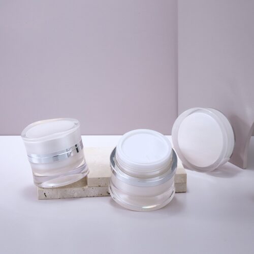 Luxury waist shape Acrylic Cosmetic Cream Jar