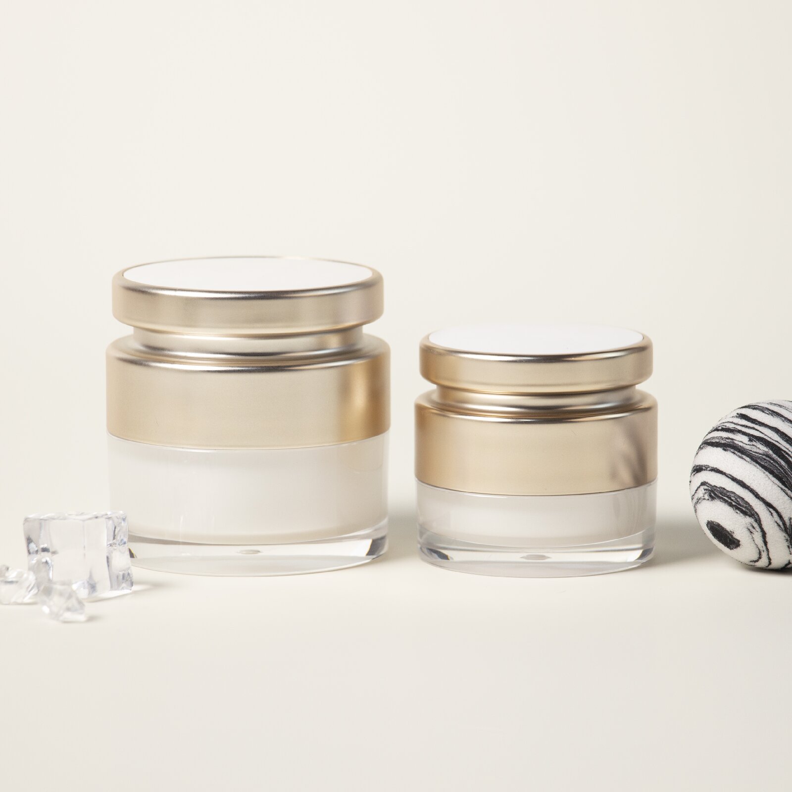 Round Double Layer Cosmetic Cream Jar