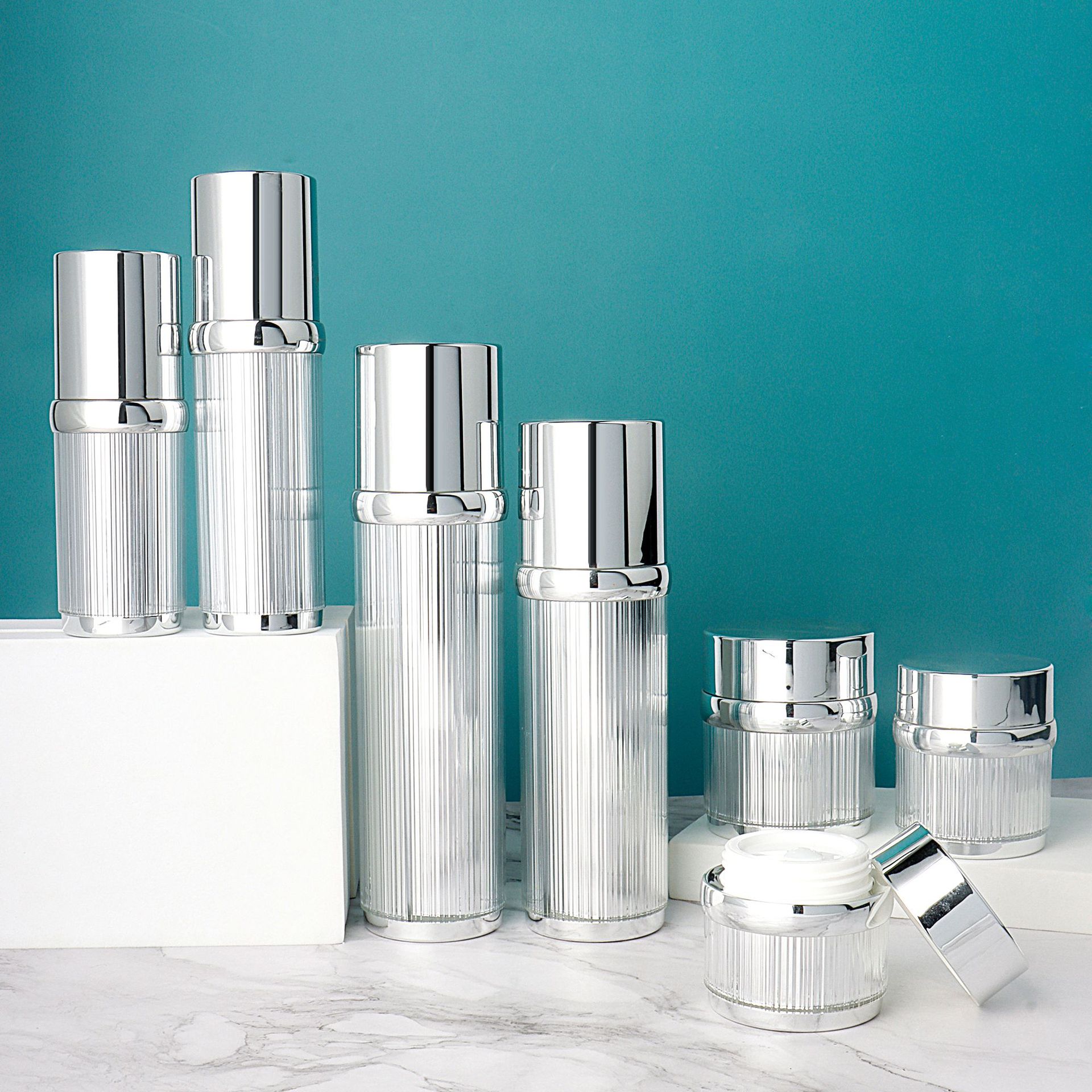 Stripe Luxury Acrylic Jar and Airless bottle