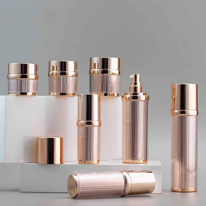 Stripe Luxury Acrylic Jar and Airless bottle-description 